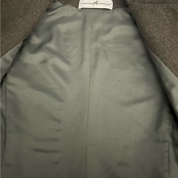 Peruvian Connection Olive Green Wool Blazer Size 10 - Picture 8 of 12